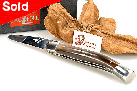 Laguiole Pipe Tamper Horn Leopard